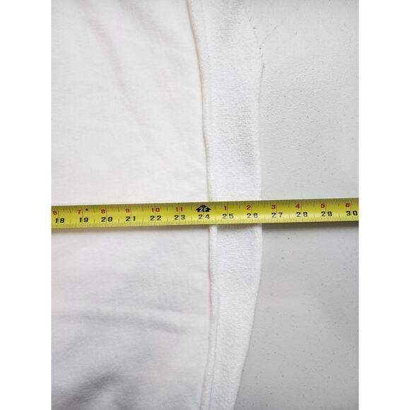 Frank & Eileen Sweatshirt Womens Large White Crewneck Pullover Raw Hem Cotton - Picture 8 of 11